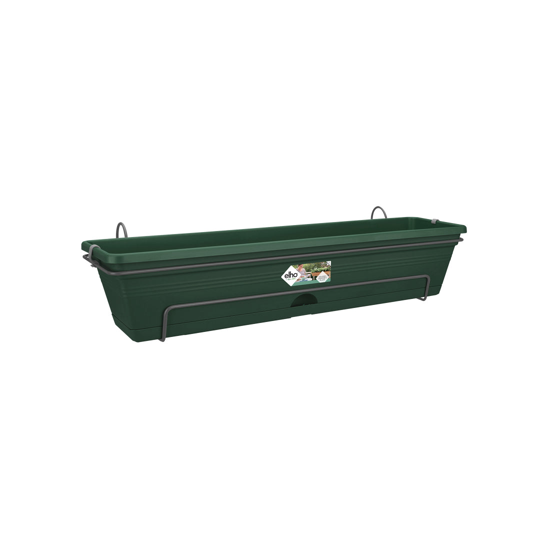 elho Green Basics Balkonkasten – 68,5 × 16,5 × 26 cm – Recycling-Kunststoff, Grün
