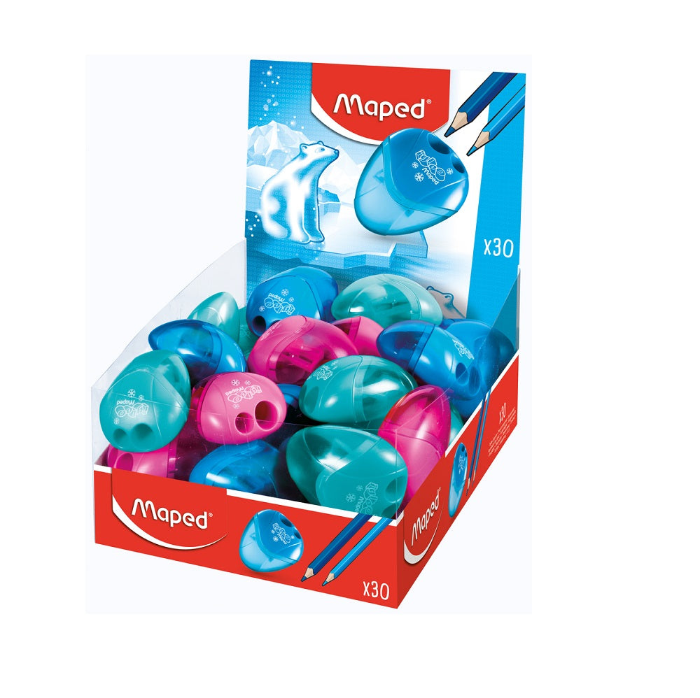 Maped i-gloo Doppel-Spitzdose – Kunststoff – farbig sortiert – 30er Display