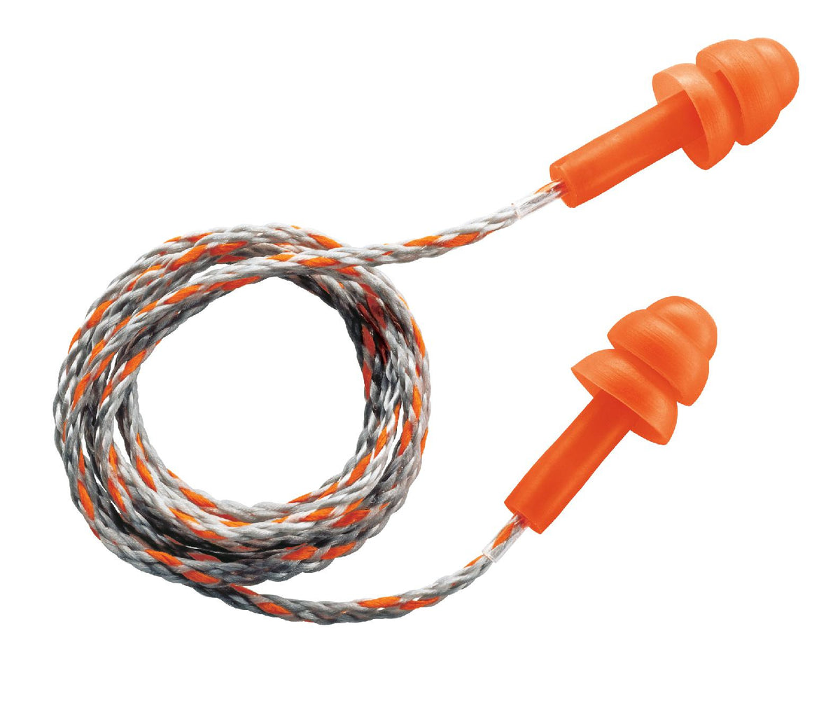 Uvex 2111201 Mehrweg-Ohrstöpsel – SNR 23 dB – mit Kordel – Grau/Orange – 50 Paar