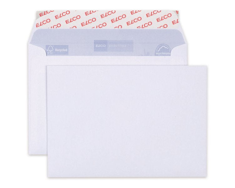 Elco Couvert C6, ohne Fenster, selbstklebend, weiss, 100 g/m² – 500 Stk.