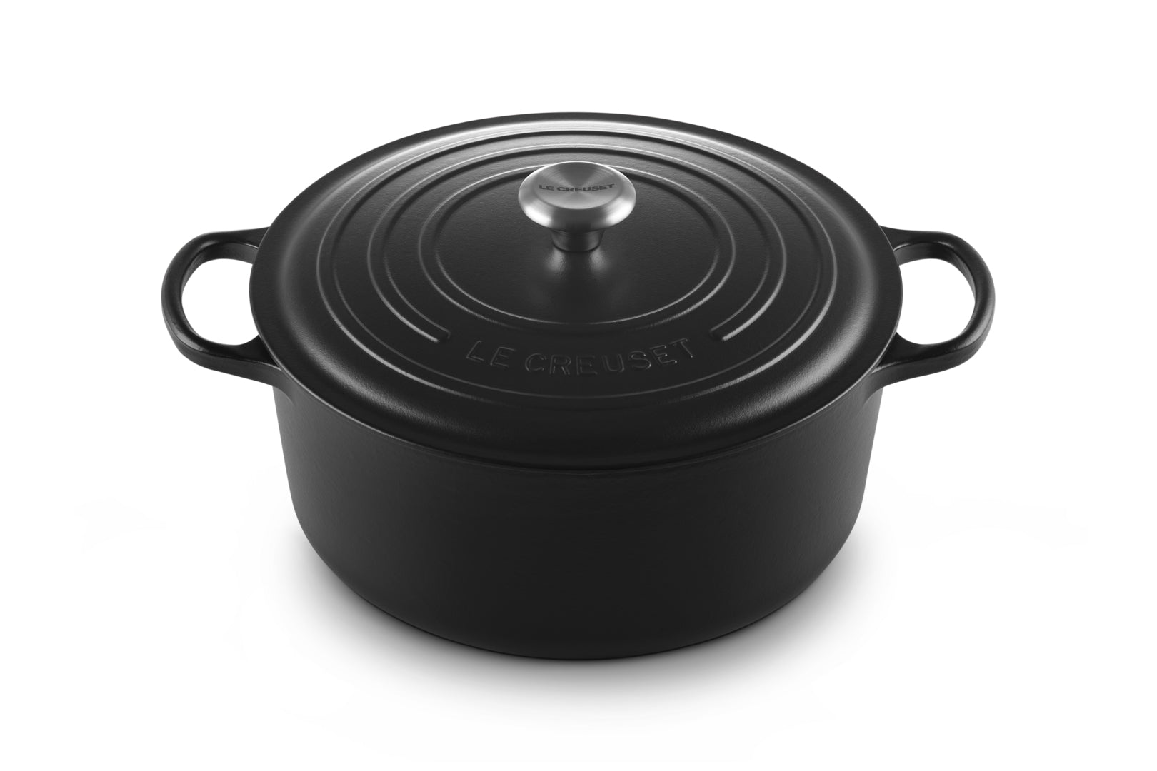Le Creuset Kochtopf Signature – 8,1 l, Ø 30 cm, Gusseisen, Emaille, für Induktion, Gas, Glaskeramik, Schwarz