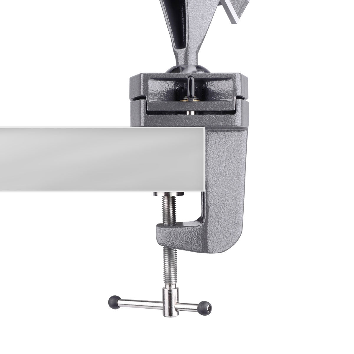Bernstein SPANNFIX Kugelgelenk-Schraubstock – Backenbreite 50 mm, Spannweite 70 mm, Tischbefestigung