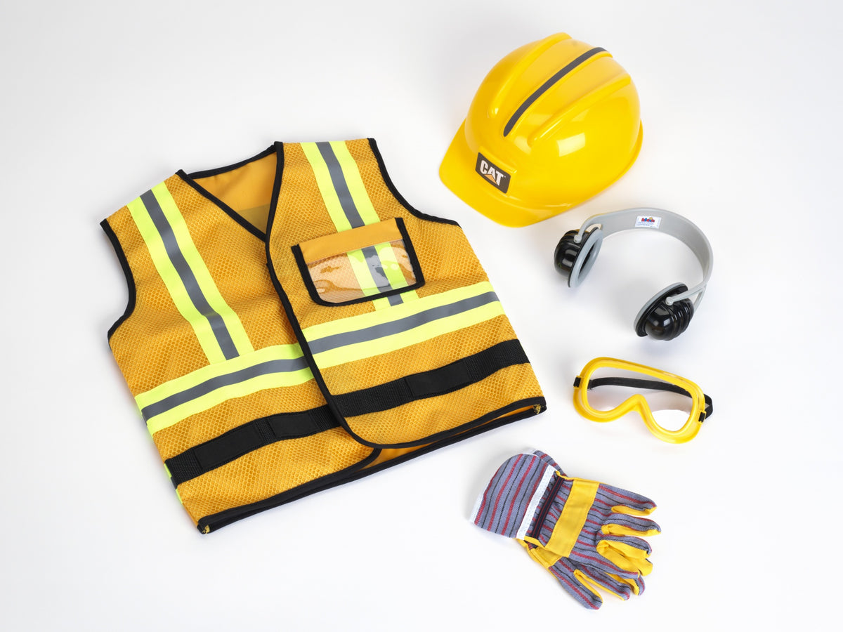 Theo Klein 3224 Bauarbeiterweste mit Zubehör – Strassenverkehr – ab 3 J. – Kunststoff, Textil – mehrfarbig, ge
