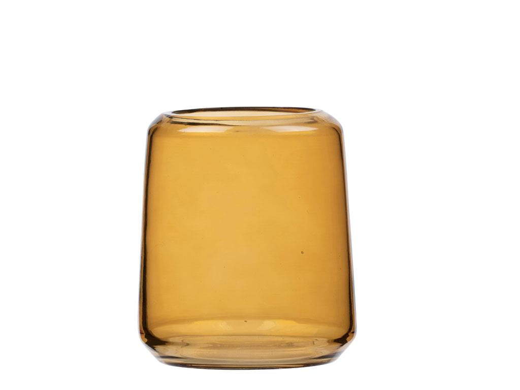 Södahl Zahnputzbecher – 10×11,3 cm, Glas, Bernstein