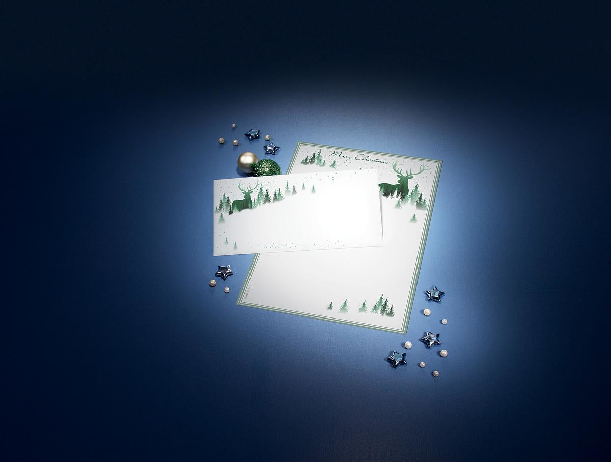 Sigel Motivpapier – A4, 90 g/m², Motiv: Weihnachtswald – für Inkjet/Laser/Kopierer – FSC – 25 Blatt