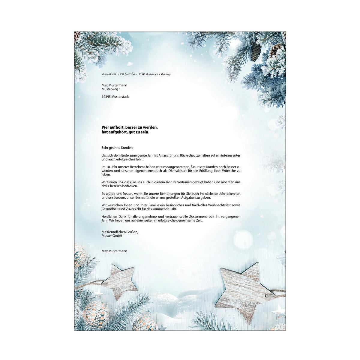 Sigel Motivpapier – A4, 90 g/m², Motiv: Weihnachtswald – für Inkjet/Laser/Kopierer – FSC – 25 Blatt
