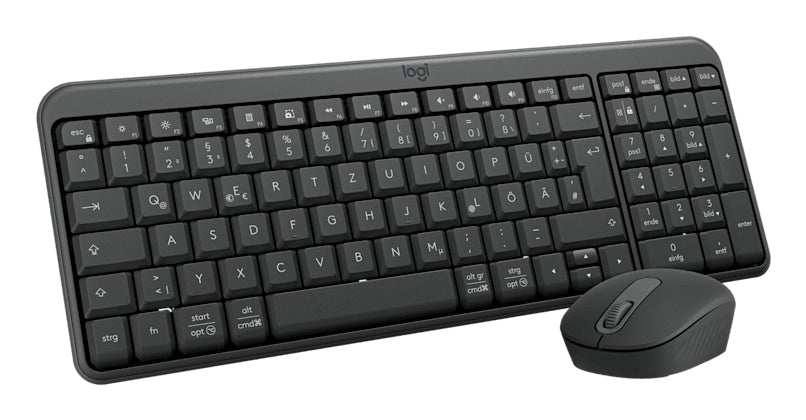 Logitech MK250 – Tastatur-Maus-Set – Bluetooth & 2,4 GHz – QWERTZ (DE) – Graphit