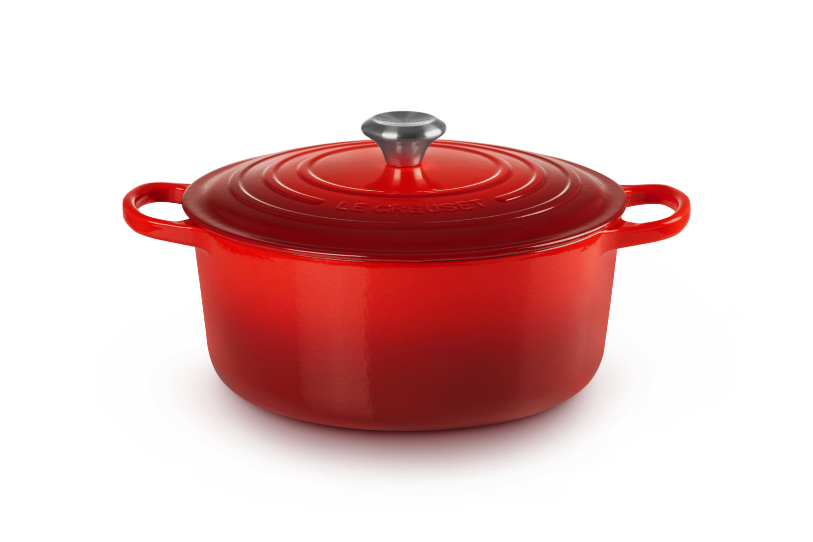 Le Creuset Kochtopf Signature – 6,7 l, Ø 28 cm, Gusseisen, Emaille, für Induktion, Gas, Glaskeramik, Rot