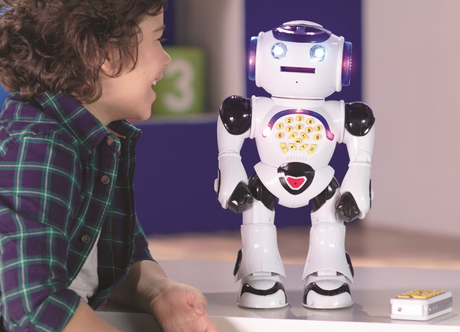 Lexibook Bildungsfördernder Roboter – Powerman, Sprachfunktion, Geräuschefunktion, Französisch, ab 4 Jahren