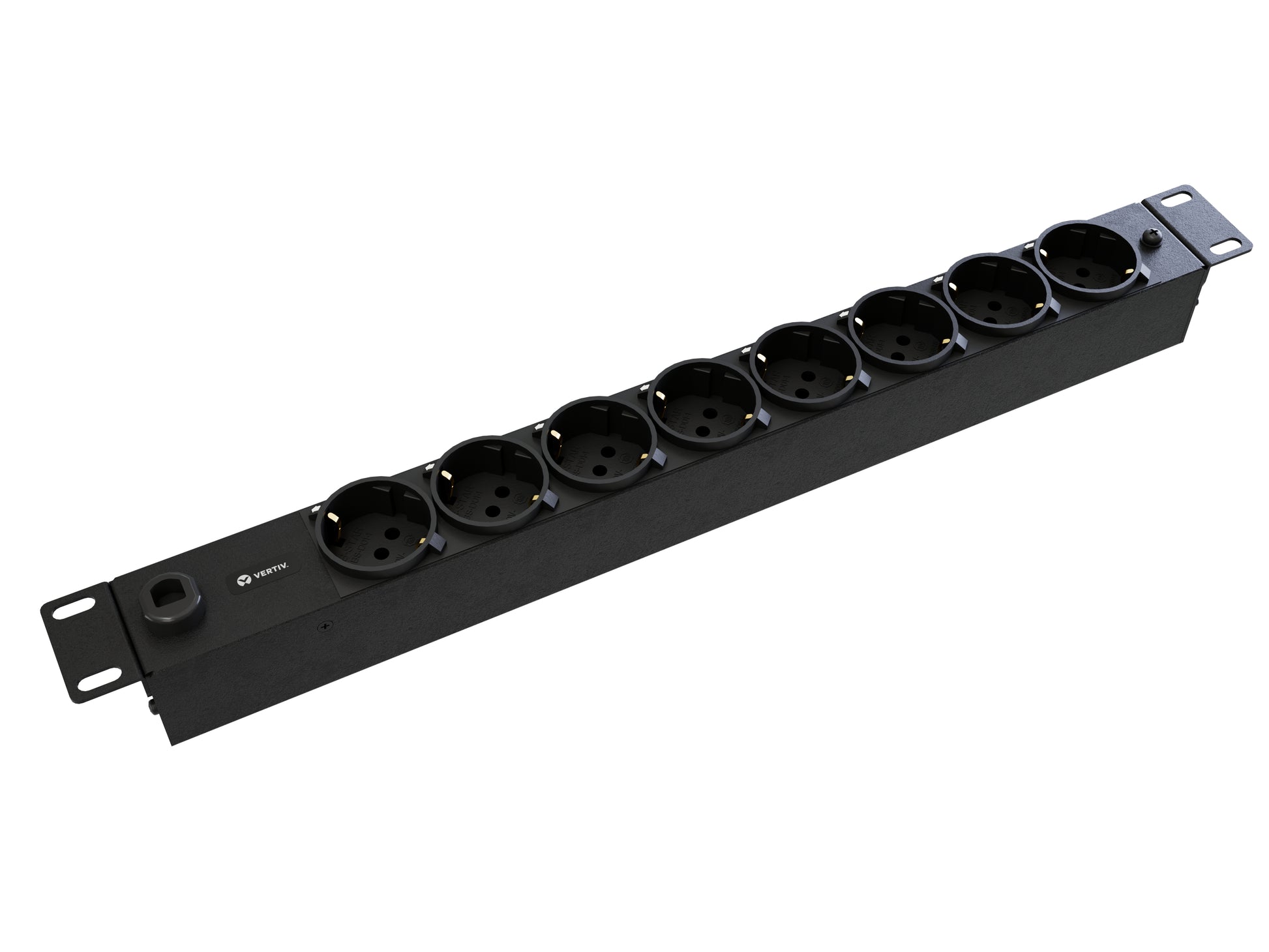 Vertiv PowerGo EP0G81A1 – Rack-PDU Basic, einphasig, 8× Schuko (Typ F), 16 A, 1U horizontal