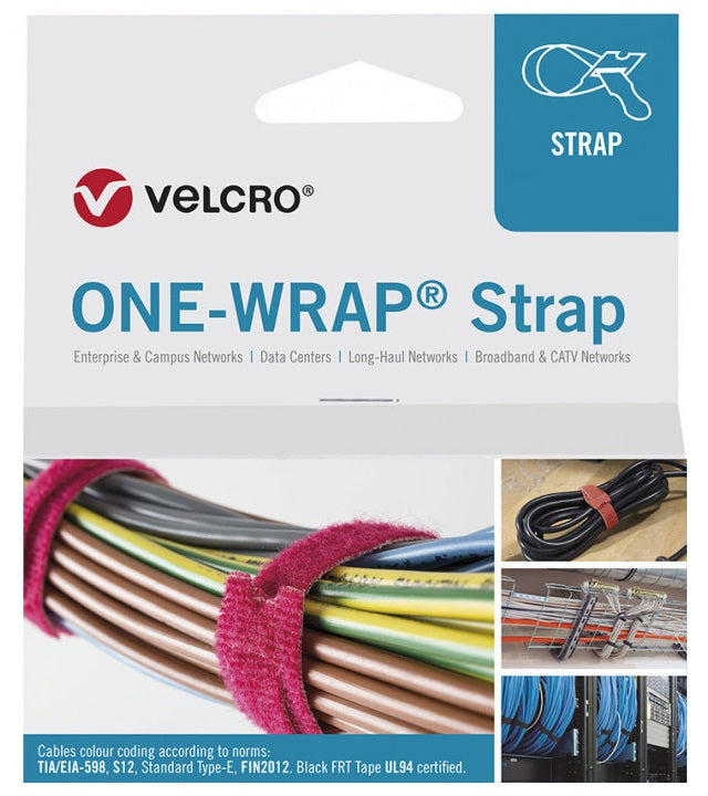 Velcro Gummibänder – 25 × 300 mm, Schwarz, Polypropylen, 290 g