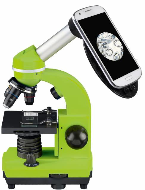 Bresser Optics Bresser Junior – Mikroskop-Bausatz – Schülermikroskop, 40–1600×, LED-Beleuchtung, ab 8 Jahren