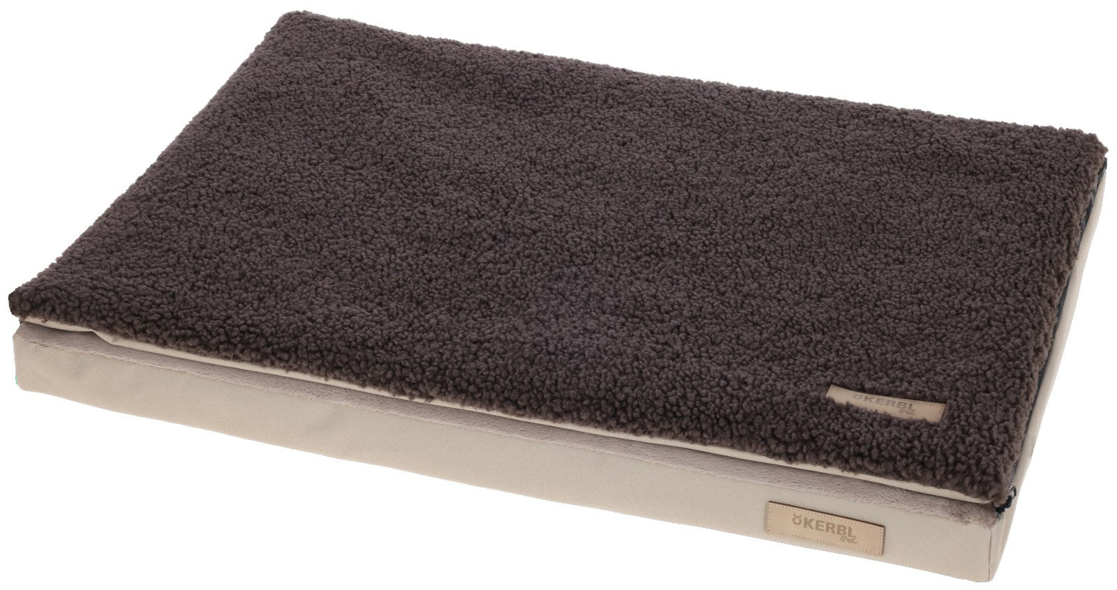 Kerbl Multifunktionsmatratze Hundebett – 72 × 50 × 5 cm, Baumwollvlies/Polyester, Beige/Braun, 1 Stk.