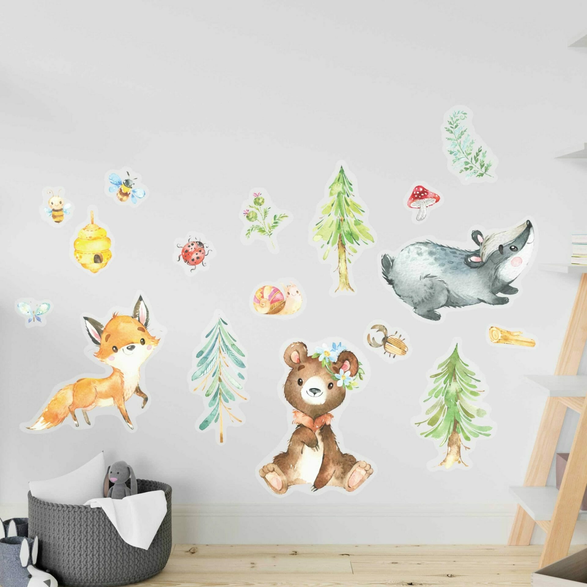 Papierdrachen Wandtattoos-Set – für 22 × 30 cm – Papier, mehrfarbig, 8-teilig