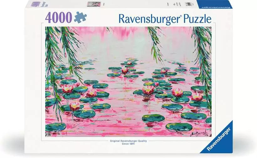 Ravensburger Puzzle Pink Water Lilies – 4000 Teile – 92 × 138 cm – ab 14 J.