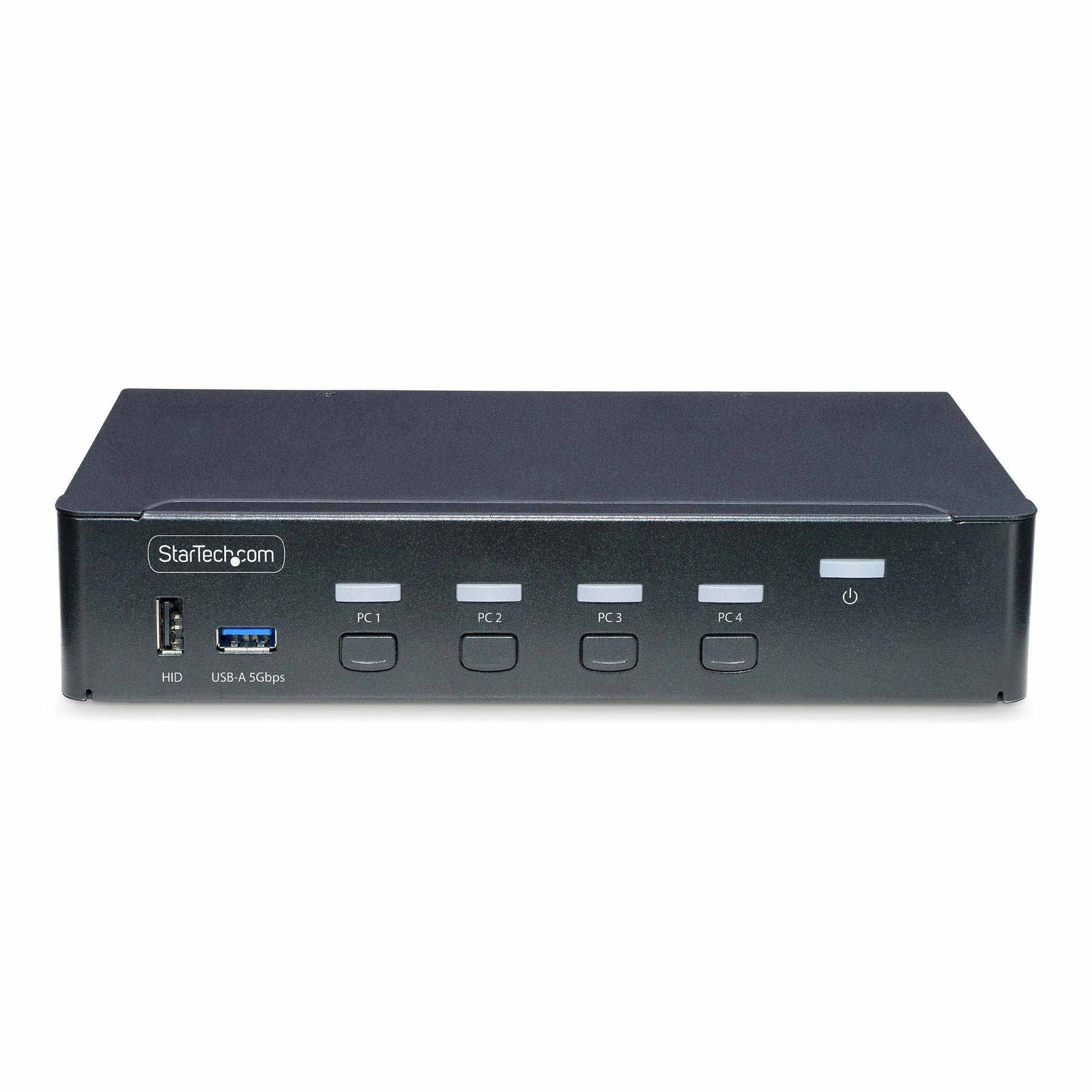 StarTech.com P4AD122 – 4-Port DP KVM-Switch – 4K/60 Hz, USB 3.0-Hub, Audio, Rack 1U