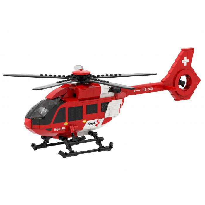 ACE Airbus H145 D3 Rega Hubschraubermodell – 40,8 × 25,6 cm – ab 8 J. – Kunststoff – rot/weiss