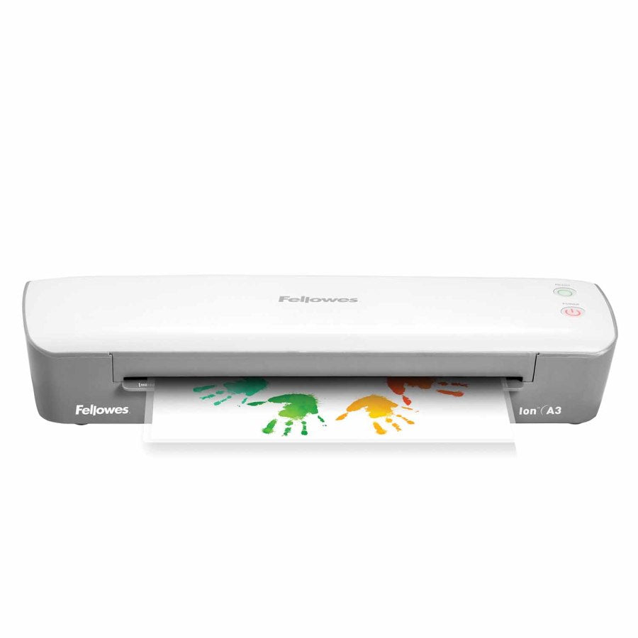 Fellowes Ion Laminiergerät A3 – Heisslaminator, bis 125 µm, 2 Rollen, 300 mm/min, weiss