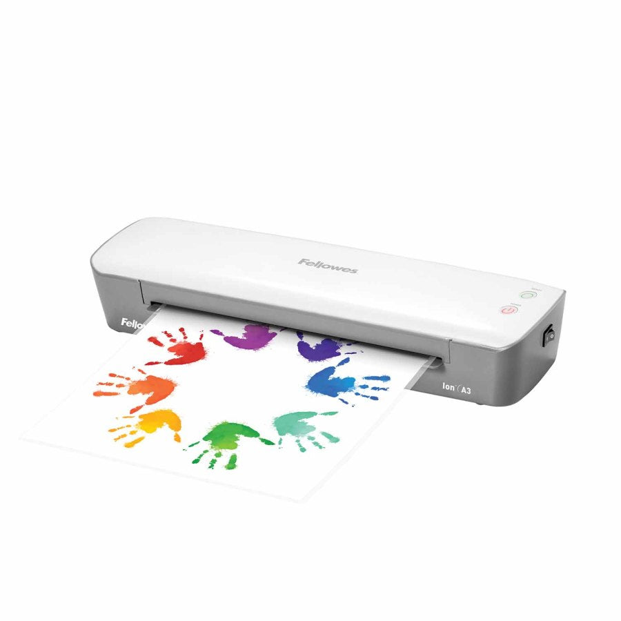 Fellowes Ion Laminiergerät A3 – Heisslaminator, bis 125 µm, 2 Rollen, 300 mm/min, weiss