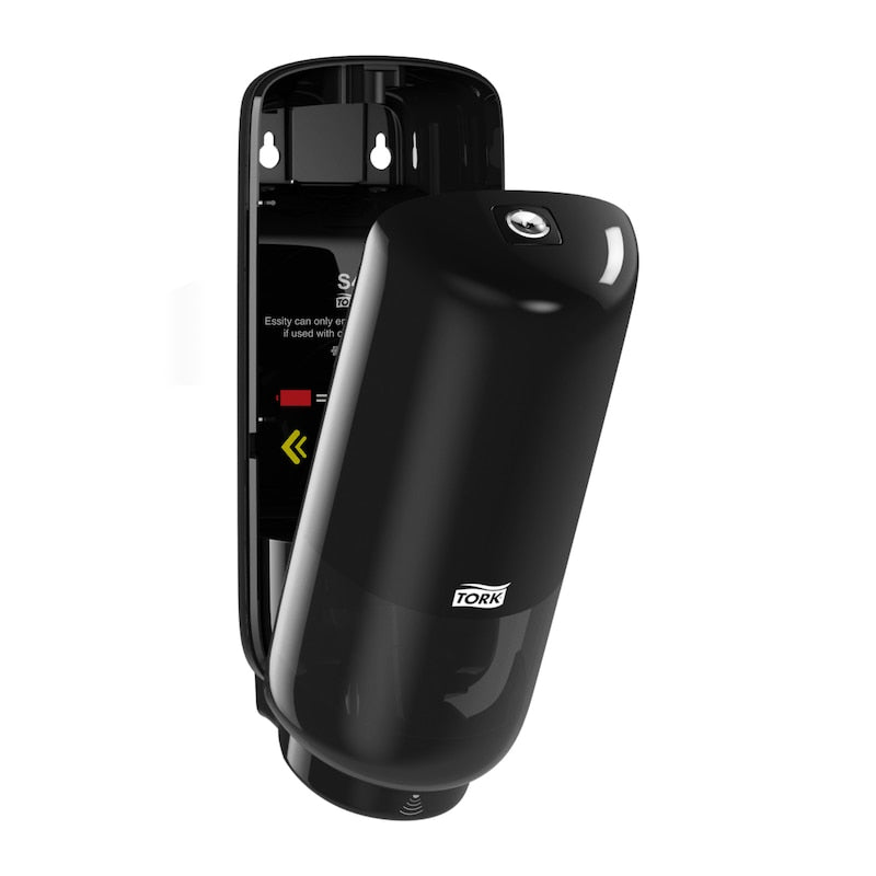 Tork Elevation S4 Automatischer Seifenspender – Wandmontage – 1000 ml, schwarz, Kunststoff