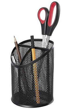 Wedo Stiftehalter – 3 Fächer, Metall, schwarz, 110 × 147 × 110 mm