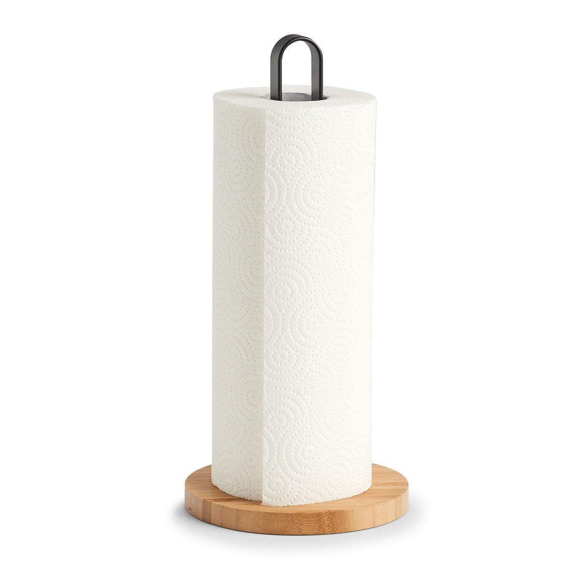 Zeller Present Küchenrollenhalter Bambus/Edelstahl, Ø 15 × 31,8 cm