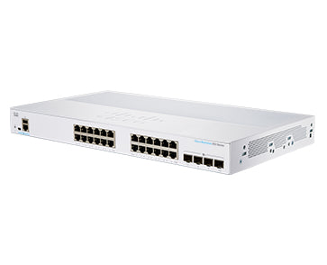 Cisco CBS350-24T-4X – Managed Switch – 24×GbE, 4×SFP+, L2/L3, 19" Rack
