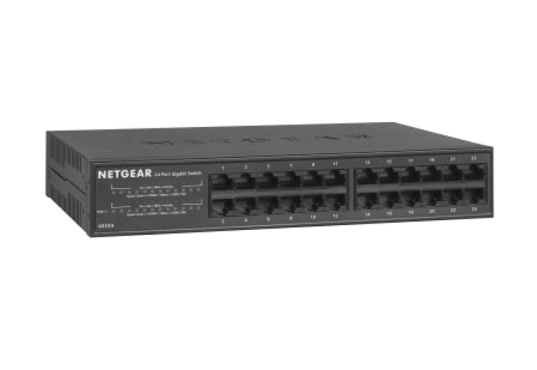 NETGEAR GS324 – Unmanaged Switch – 24× 1G, 19", 1U