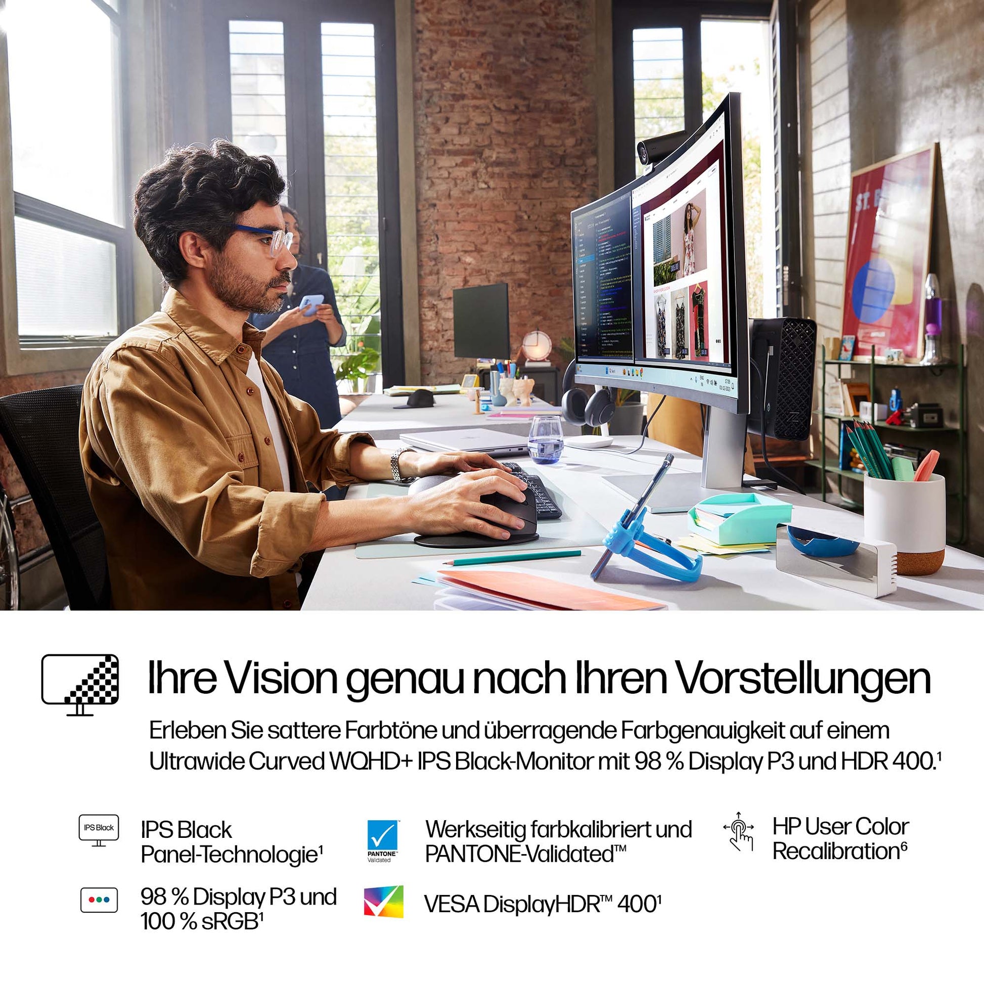 HP Series 7 Pro 738pu – Monitor, 37,5", WQHD+, Thunderbolt 4