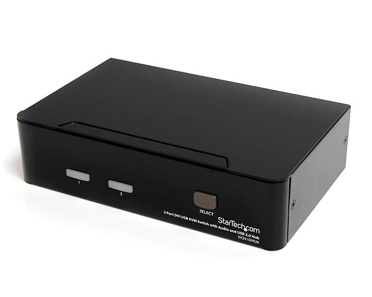 StarTech.com 2-Port DVI KVM-Switch – 1920 × 1200, USB 2.0-Hub, Audio, Desktop