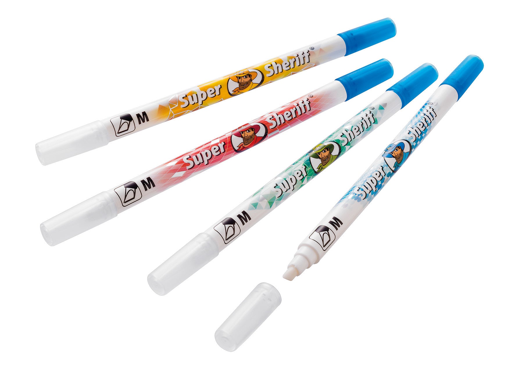 Pelikan Super Pirat Tintenlöscher – Keilspitze, Blau, Für Linkshänder Geeignet, Display, 50 Stk.