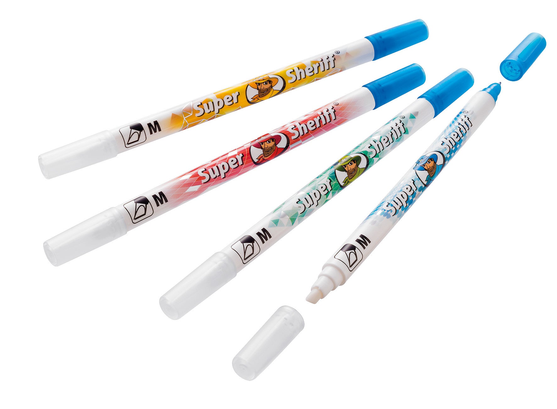 Pelikan Super Pirat Tintenlöscher – Keilspitze, Blau, Für Linkshänder Geeignet, Display, 50 Stk.