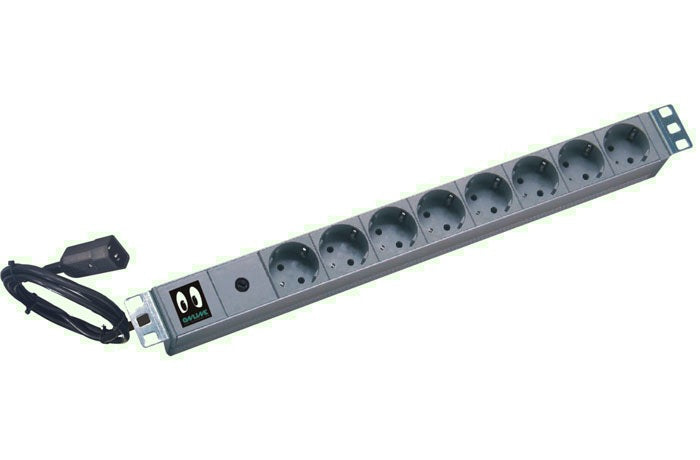 ONLINE USV-Systeme PDU 19" – 9 × IEC C19, Eingang IEC C20, 16 A, 2 m