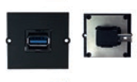 Bachmann USB-Adapter USB-A (Buchse) – USB 3.2 Gen 1 (5 Gbit/s) – Abgewinkelt (90° seitlich) – Schwarz/Silber