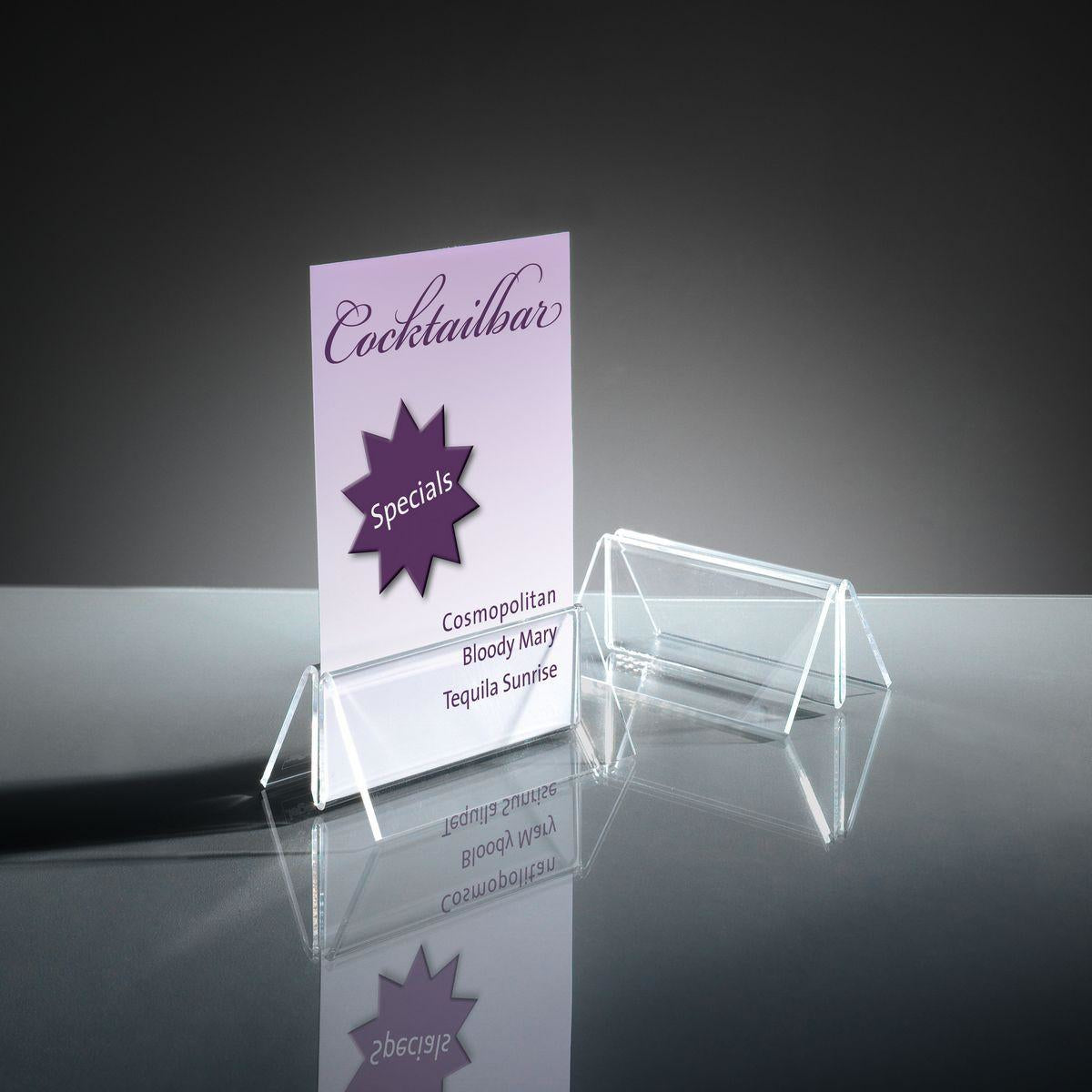 Sigel Kartenhalter – 100 × 50 mm, transparent, wiederablösbar, 2er-Pack