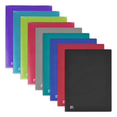 Oxford Sichtbuch, für A4, 40 Hüllen – Polypropylen (PP) – mehrfarbig, transparent, 9er-Pack