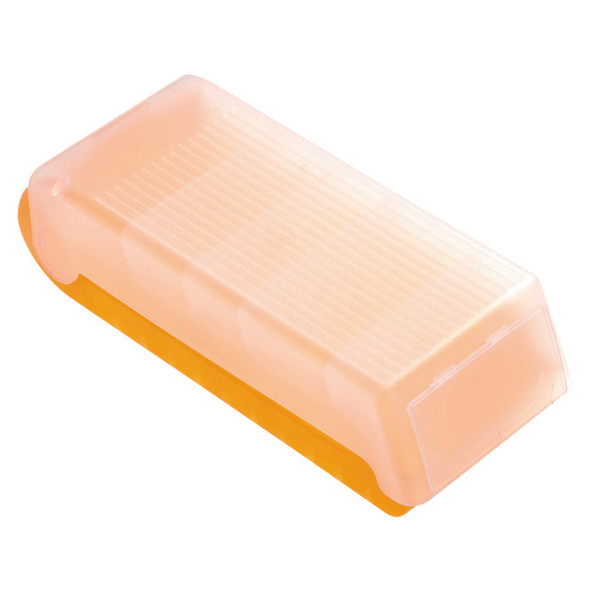 Helit Karteikasten A7 quer, liniert, orange transparent, Kunststoff – 100 Stück
