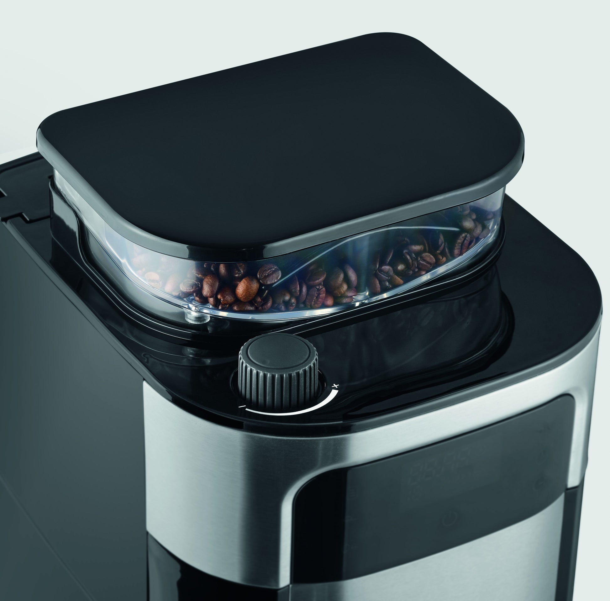 Severin KA 4813 Filterkaffeemaschine – 10 Tassen, Karaffe, Schwarz/Edelstahl, 27,0 × 43,5 × 22,0 cm