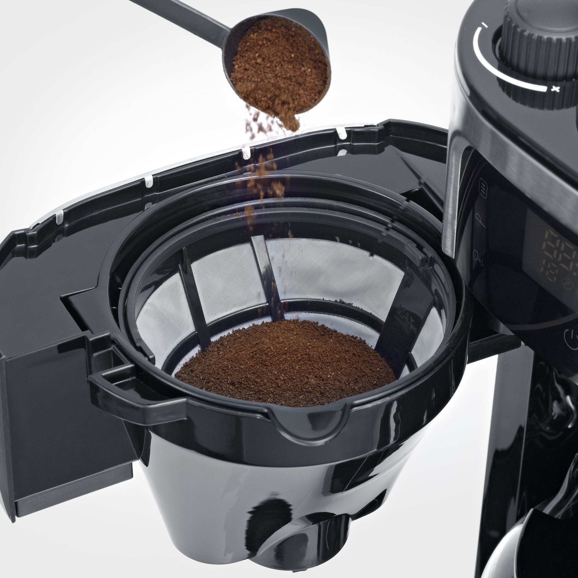 Severin KA 4813 Filterkaffeemaschine – 10 Tassen, Karaffe, Schwarz/Edelstahl, 27,0 × 43,5 × 22,0 cm