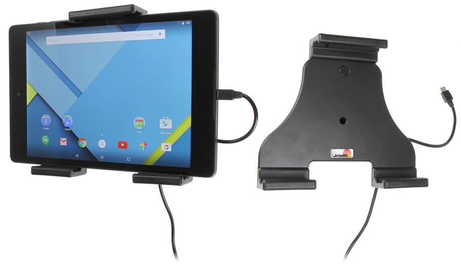 Brodit Fahrzeug-Dock für Tablet/UMPC – Autolüftungsmontage, mit Ladefunktion – Schwarz