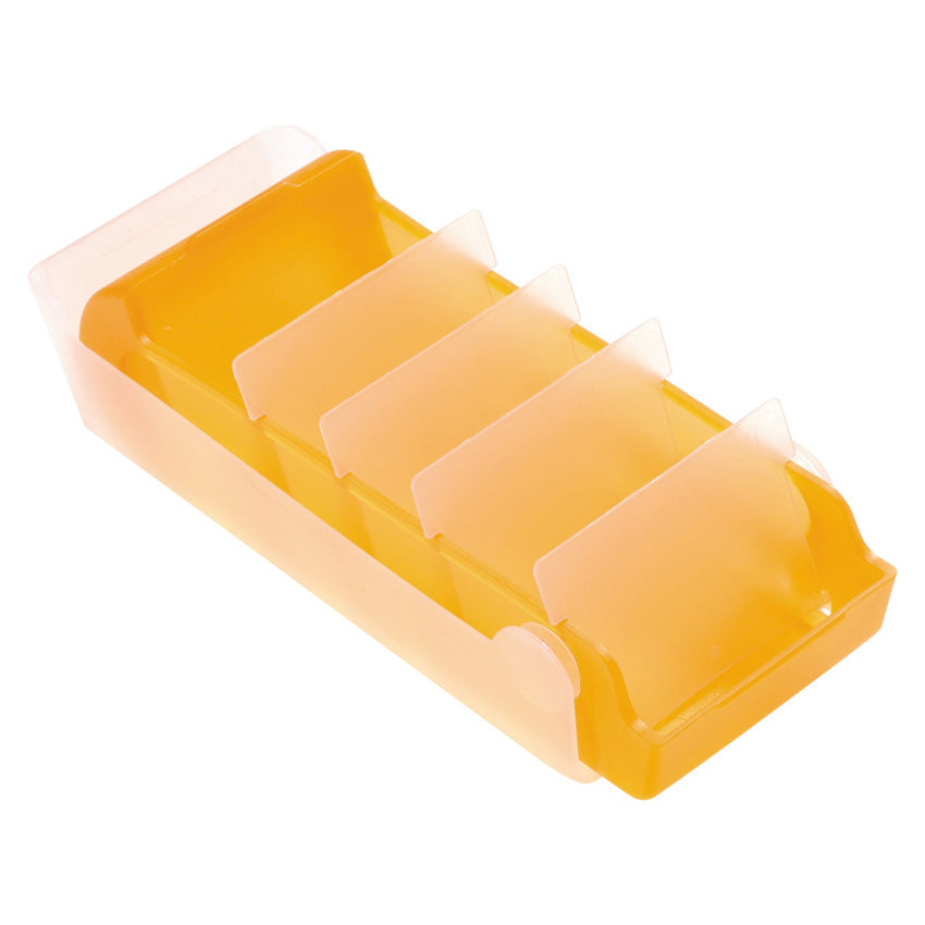 Helit Karteikarte A8 quer, liniert, orange transparent, Kunststoff – 100 Stück