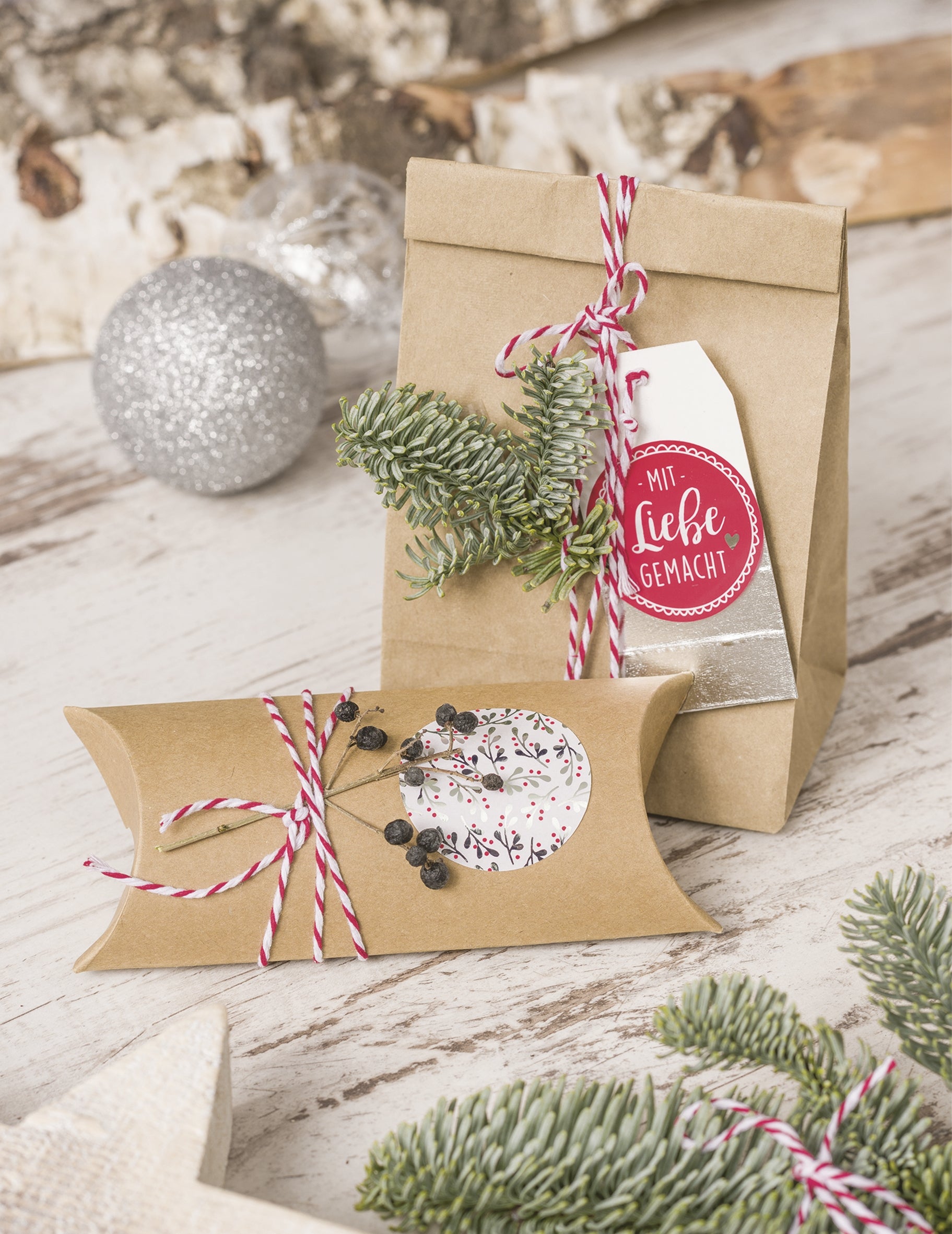 KNORR prandell Adventskalender-Geschenktüten-Set – 10 × 5,5 × 17,5 cm, Papier, Natur, 203089311, 25 Stück