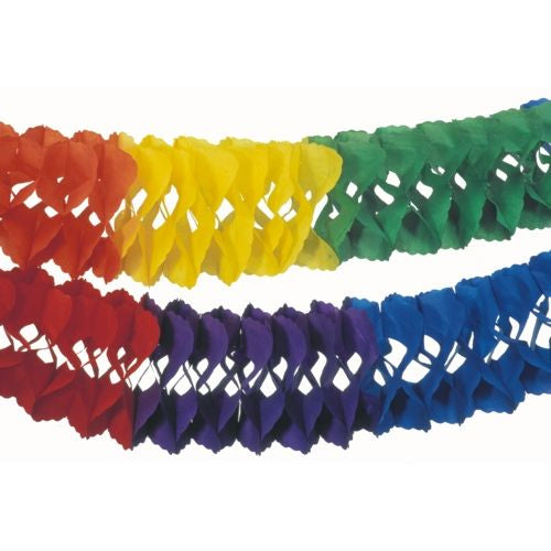 Papstar Girlande Rainbow – mehrfarbig – 25 cm × 10 m – Papier – 1 Stk