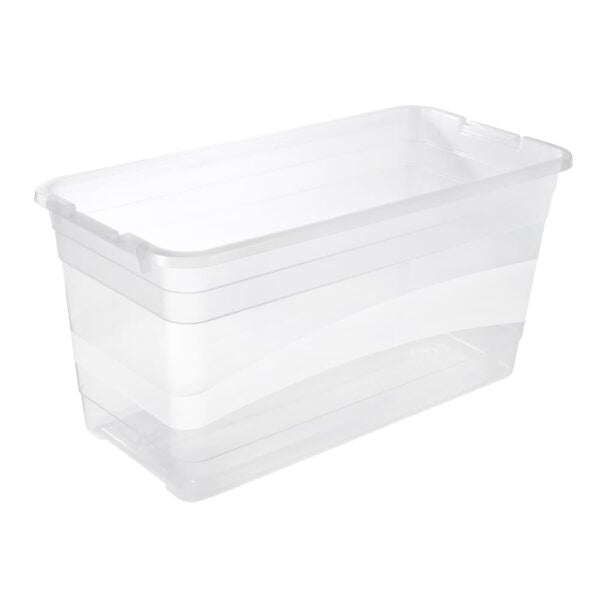 keeeper Aufbewahrungsbox 83 l (mit Deckel) – Polypropylen – transparent – 395 × 400 × 795 mm