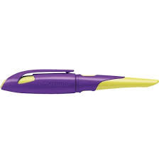 STABILO EASYbirdy – Federspitze M – für Rechtshänder – gelb/violett, blau – Patronen