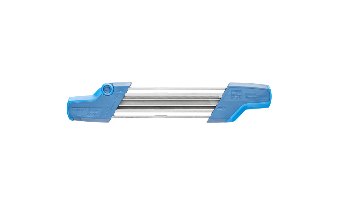 PFERD Sägekettenschärfgerät, CS-X, für Kettenteilung 3/8", 315 mm × 63 mm × 20 mm, blau