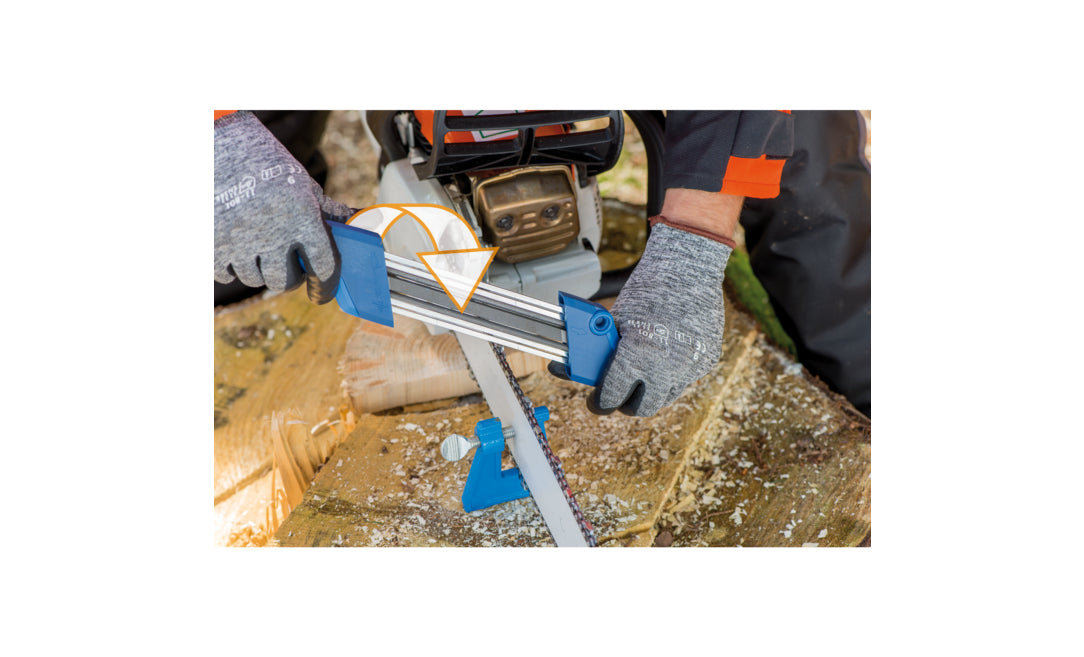 PFERD Sägekettenschärfgerät 3,2 × 315 mm – für Metall – mit Griff – für Kettenteilung 6,35 mm LowProfile