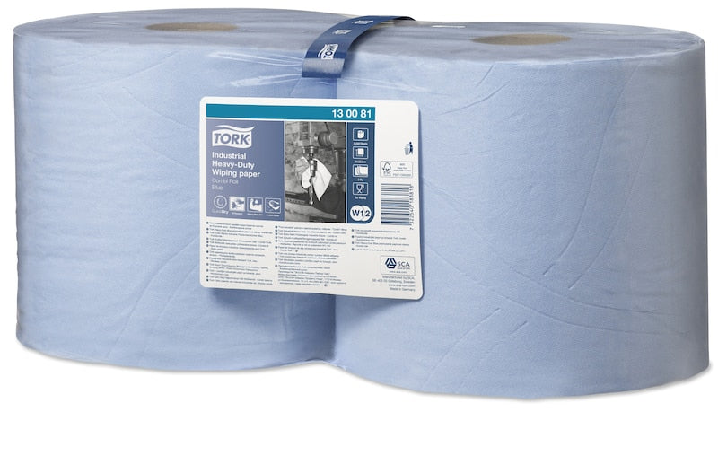 Tork Wischtuchrolle Advanced 440 – 3-lagig – 23,5 cm × 119 m – 350 Blatt – blau – 2 Rollen