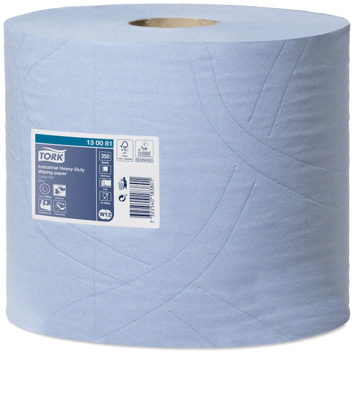 Tork Wischtuchrolle Advanced 440 – 3-lagig – 23,5 cm × 119 m – 350 Blatt – blau – 2 Rollen
