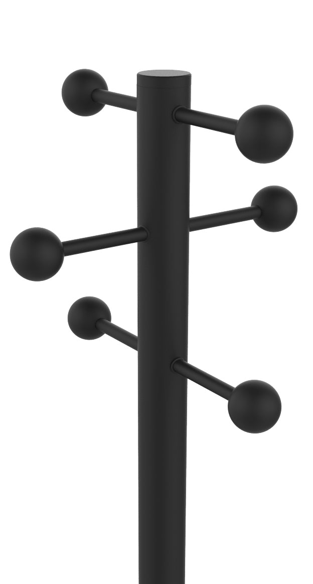 Unilux ACCESS Garderobenständer (mit Schirmhalter) – Stahl – Schwarz – 1'750 mm